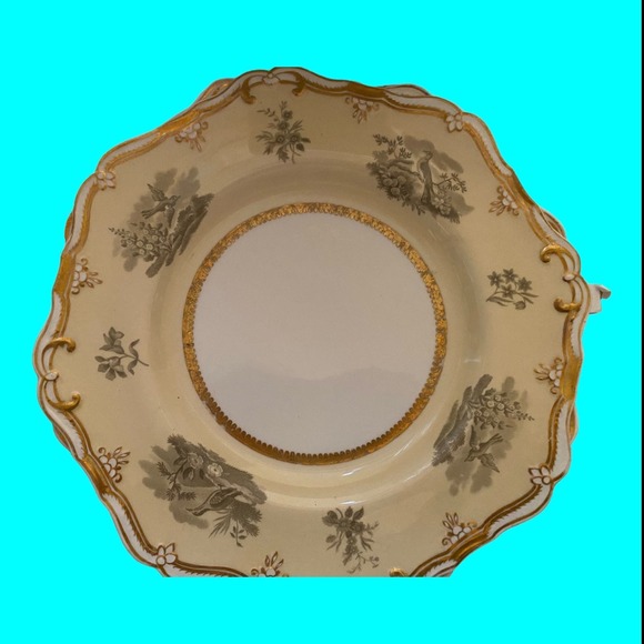 Antique Spode Felspar Porcelain Plates No. 4591 Plates Early 1800s Set of 4 - Picture 4 of 10